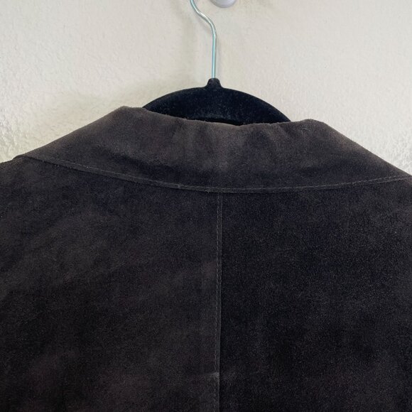 NEW Banana Republic Mens 38R Black Suede Leather Blazer Jacket Single Breasted - Picture 9 of 9